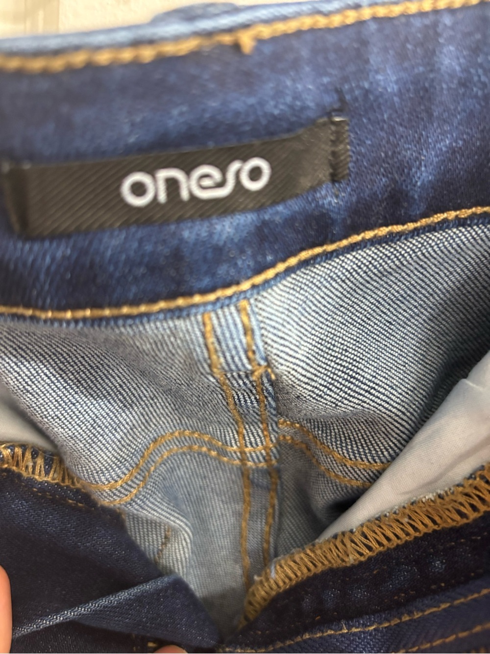 High-Rise Wide Leg Jeans in Deep Blue - Picture 3 of 4